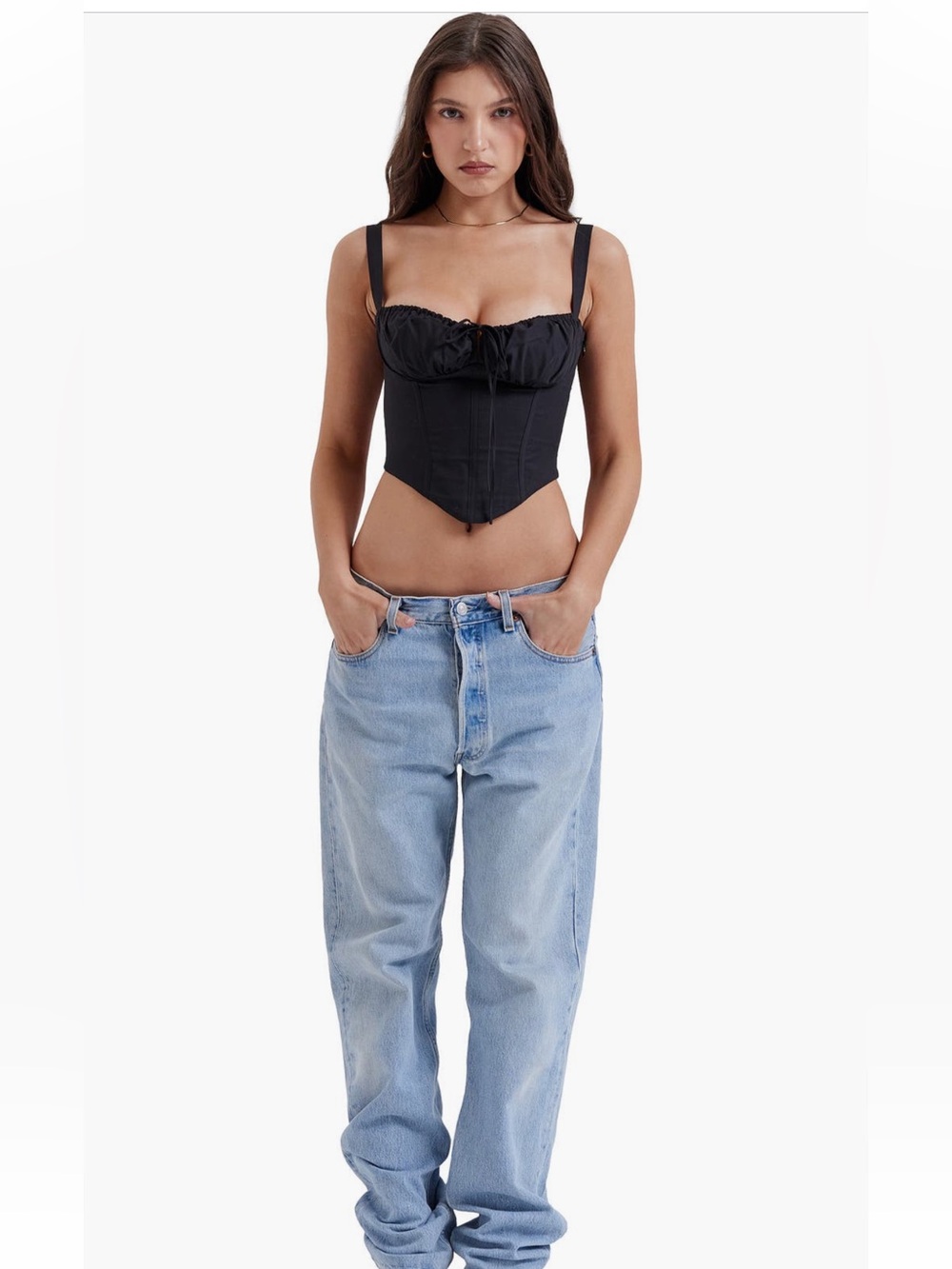 House of CB Analia Lace-Up crop